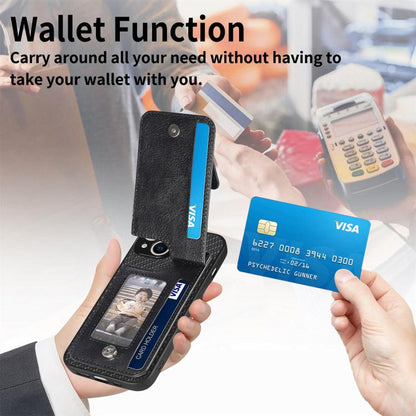 Carbon Fiber Vertical Flip Zipper Phone Case, For iPhone 17e / 16e, For iPhone 17 Pro Max, For iPhone 17, For  iPhone 16 Pro Max