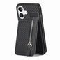 Carbon Fiber Vertical Flip Zipper Phone Case, For iPhone 17e / 16e, For iPhone 17 Pro Max, For iPhone 17, For  iPhone 16 Pro Max