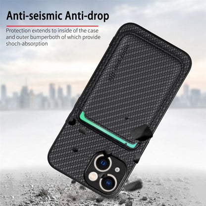 Carbon Fiber Leather Card Magsafe Phone Case