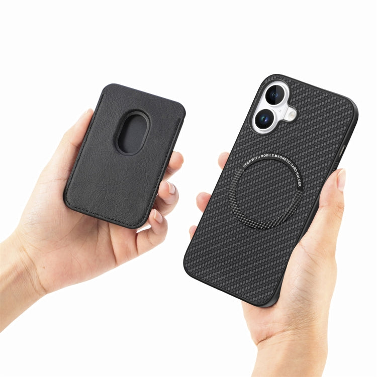 Carbon Fiber Leather Card Magsafe Phone Case