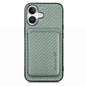 Carbon Fiber Leather Card Magsafe Phone Case, For iPhone Air, For iPhone 16 Pro Max, For iPhone 16 Pro, For iPhone 16 Plus
