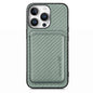 Carbon Fiber Leather Card Magsafe Phone Case, For iPhone Air, For iPhone 16 Pro Max, For iPhone 16 Pro, For iPhone 16 Plus
