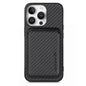 Carbon Fiber Leather Card Magsafe Phone Case, For iPhone Air, For iPhone 16 Pro Max, For iPhone 16 Pro, For iPhone 16 Plus
