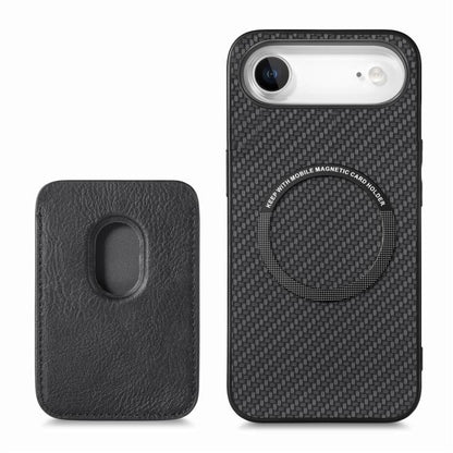 Carbon Fiber Leather Card Magsafe Phone Case, For iPhone Air, For iPhone 16 Pro Max, For iPhone 16 Pro, For iPhone 16 Plus