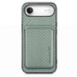 Carbon Fiber Leather Card Magsafe Phone Case, For iPhone Air, For iPhone 16 Pro Max, For iPhone 16 Pro, For iPhone 16 Plus