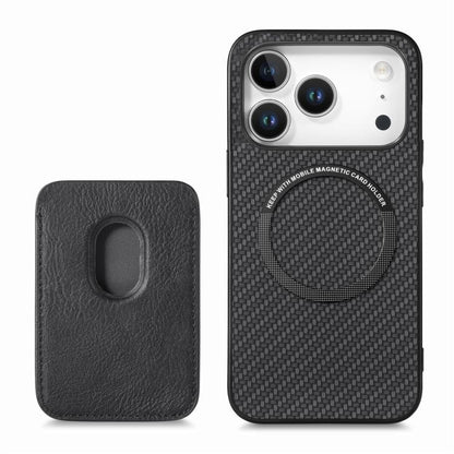 Carbon Fiber Leather Card Magsafe Phone Case, For iPhone 18 Pro / 17 Pro, For iPhone 18 Pro Max / 17 Pro Max, For iPhone 17e / 16e, For iPhone 17
