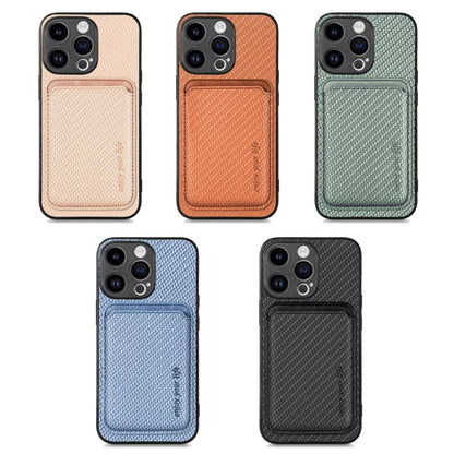 Carbon Fiber Leather Card Magsafe Phone Case, For iPhone 18 Pro / 17 Pro, For iPhone 18 Pro Max / 17 Pro Max, For iPhone 17e / 16e, For iPhone 17