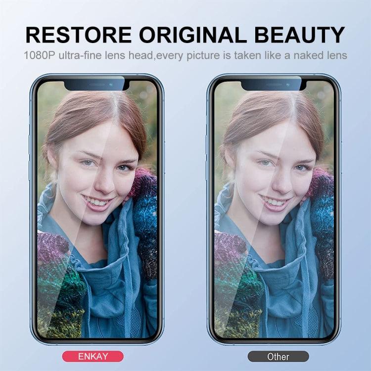 ENKAY Hat-Prince Glitter Rear Lens Aluminium Alloy Tempered Glass Film