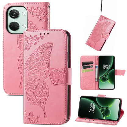 Butterfly Love Flower Embossed Leather Phone Case, For OnePlus 15, For OnePlus Ace 3 Pro, For OnePlus Nord 3