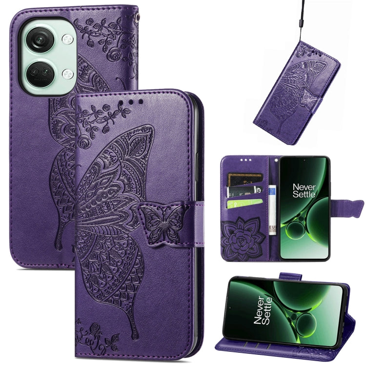 Butterfly Love Flower Embossed Leather Phone Case