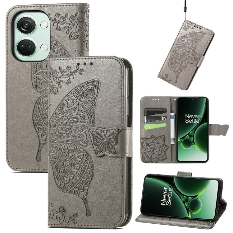 Butterfly Love Flower Embossed Leather Phone Case