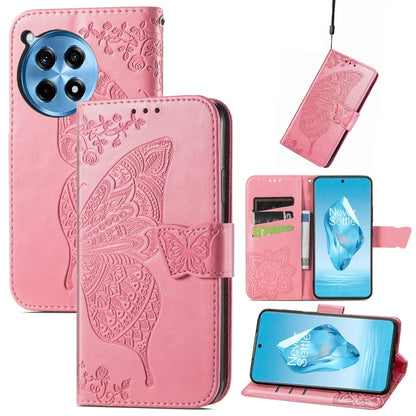 Butterfly Love Flower Embossed Leather Phone Case, For OnePlus 15, For OnePlus Ace 3 Pro, For OnePlus Nord 3