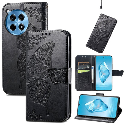 Butterfly Love Flower Embossed Leather Phone Case, For OnePlus 15, For OnePlus Ace 3 Pro, For OnePlus Nord 3