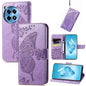 Butterfly Love Flower Embossed Leather Phone Case