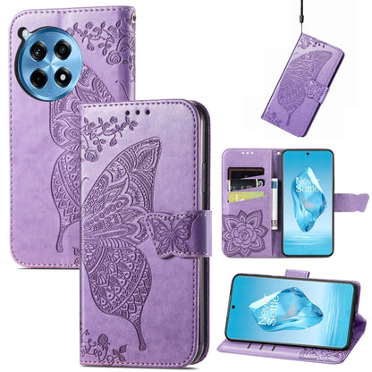 Butterfly Love Flower Embossed Leather Phone Case, For OnePlus 15, For OnePlus Ace 3 Pro, For OnePlus Nord 3