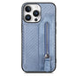 Carbon Fiber Horizontal Flip Zipper Wallet Phone Case, For iPhone 17e / 16e, For iPhone 16 Pro Max, For iPhone 16 Pro, For iPhone 16 Plus