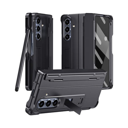 Diamond Case-film Integral Hinge Shockproof Phone Case with Pen, For Samsung Galaxy Z Fold7 5G, For Samsung Galaxy Z Fold6 5G, For Samsung Galaxy Z Fold5 5G, For Samsung Galaxy Z Fold4