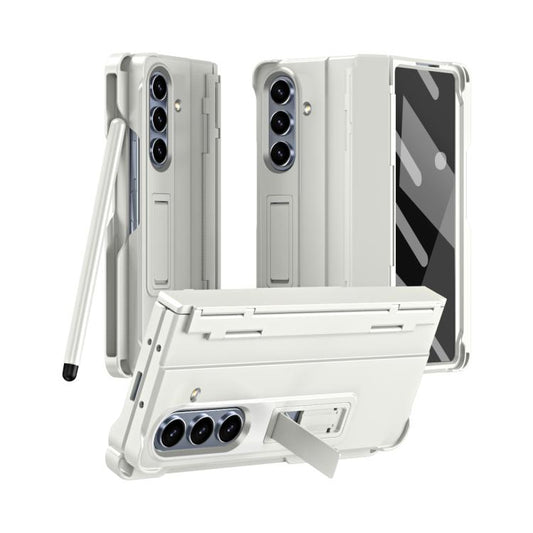 Diamond Case-film Integral Hinge Shockproof Phone Case with Pen, For Galaxy Z Fold8 Ultra 5G, For Galaxy Z Fold7 5G, For Galaxy Z Fold6 5G, For Galaxy Z Fold5 5G
