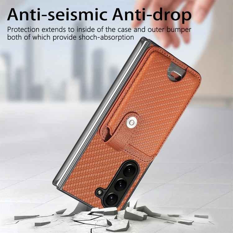 Card Wallet Kickstand Back Phone Case with Tool Knife, For Samsung Galaxy Z Fold6 5G, For Samsung Galaxy Z Fold5 5G