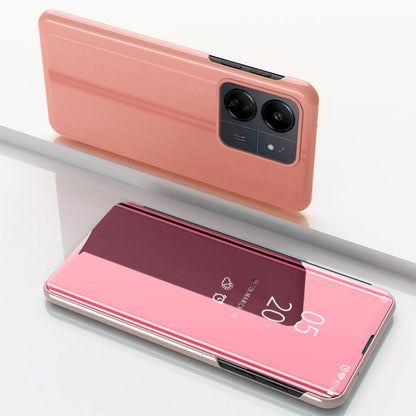 Plated Mirror Horizontal Flip Leather Phone Case with Holder, For Xiaomi Redmi 13C, For Xiaomi Redmi Note 13 Pro+, For Xiaomi 13T Pro