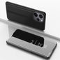 Plated Mirror Horizontal Flip Leather Phone Case with Holder, For Xiaomi Redmi Note 12 4G