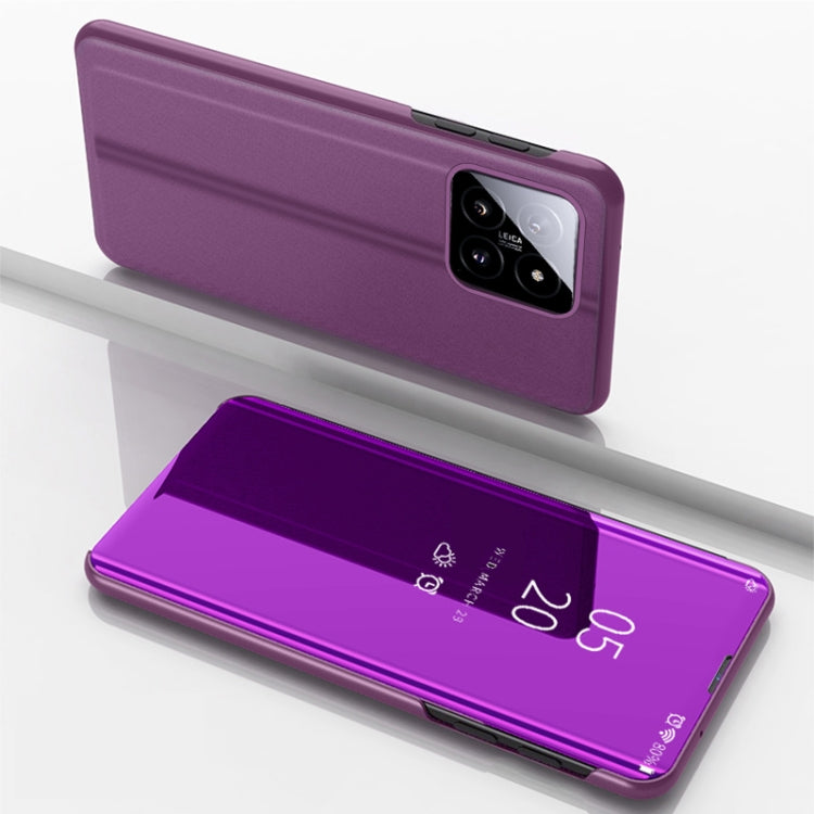 Plated Mirror Horizontal Flip Leather Phone Case with Holder, For Xiaomi Redmi Note 13 Pro 4G, For Xiaomi 14 Pro, For Xiaomi 14