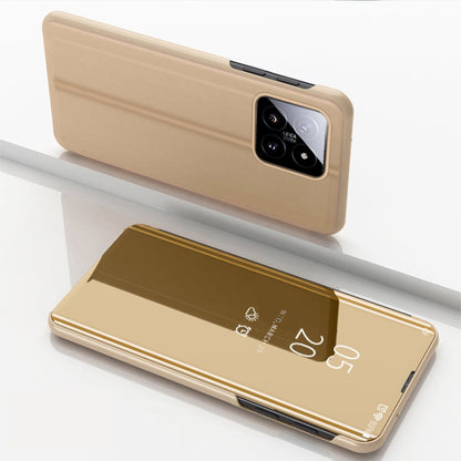 Plated Mirror Horizontal Flip Leather Phone Case with Holder, For Xiaomi Redmi Note 13 Pro 4G, For Xiaomi 14 Pro, For Xiaomi 14