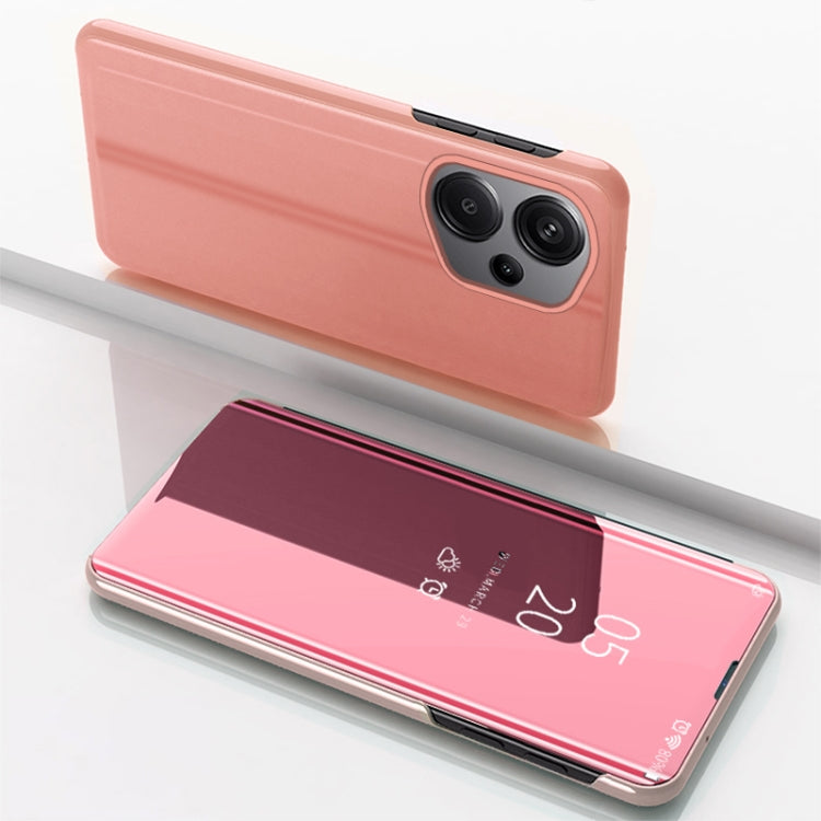 Plated Mirror Horizontal Flip Leather Phone Case with Holder, For Xiaomi Redmi Note 13 Pro 4G, For Xiaomi 14 Pro, For Xiaomi 14