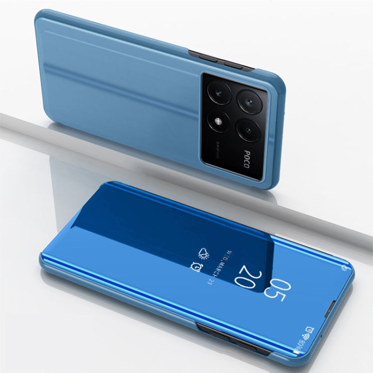 Plated Mirror Horizontal Flip Leather Phone Case with Holder, For Xiaomi Redmi 14C 4G, For Xiaomi Poco F6, For Xiaomi Poco F6 Pro