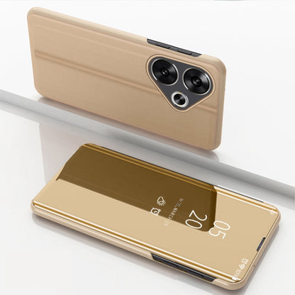 Plated Mirror Horizontal Flip Leather Phone Case with Holder, For Xiaomi Redmi 14C 4G, For Xiaomi Poco F6, For Xiaomi Poco F6 Pro