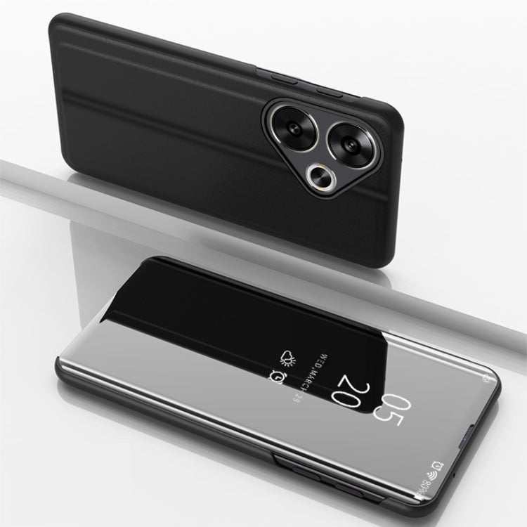 Plated Mirror Horizontal Flip Leather Phone Case with Holder, For Xiaomi Redmi 14C 4G, For Xiaomi Poco F6, For Xiaomi Poco F6 Pro