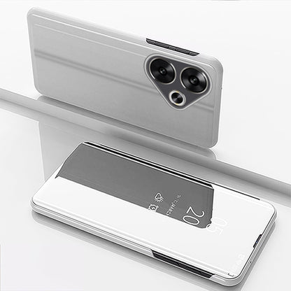 Plated Mirror Horizontal Flip Leather Phone Case with Holder, For Xiaomi Redmi 14C 4G, For Xiaomi Poco F6, For Xiaomi Poco F6 Pro