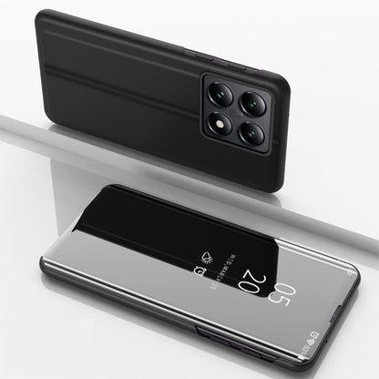 Plated Mirror Horizontal Flip Leather Phone Case with Holder, For Xiaomi Redmi Note 14 Pro 5G, For Xiaomi 14T Pro, For Xiaomi 14T