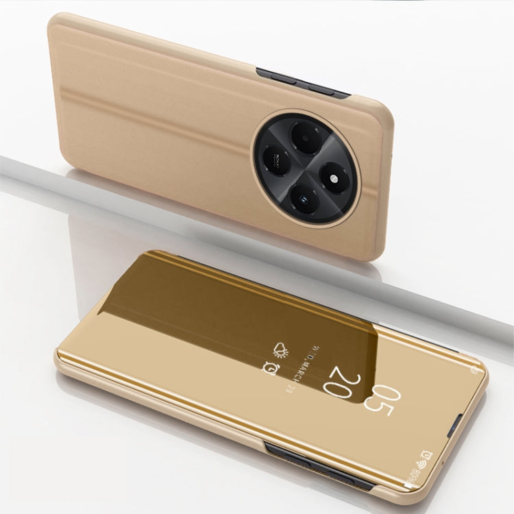 Plated Mirror Horizontal Flip Leather Phone Case with Holder