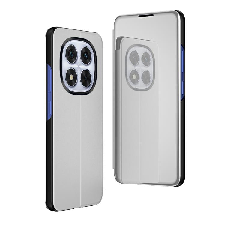 Plated Mirror Horizontal Flip Leather Phone Case with Holder