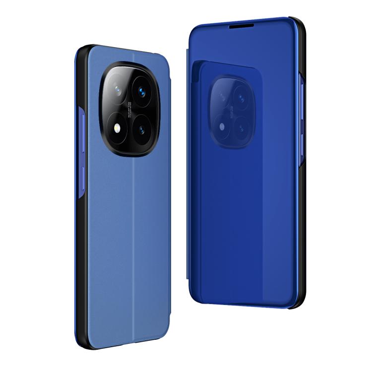 Plated Mirror Horizontal Flip Leather Phone Case with Holder, For Redmi Note 14 4G 163.25mm, For Xiaomi Redmi Note 14 5G, For Xiaomi Redmi Note 14 Pro+ 5G