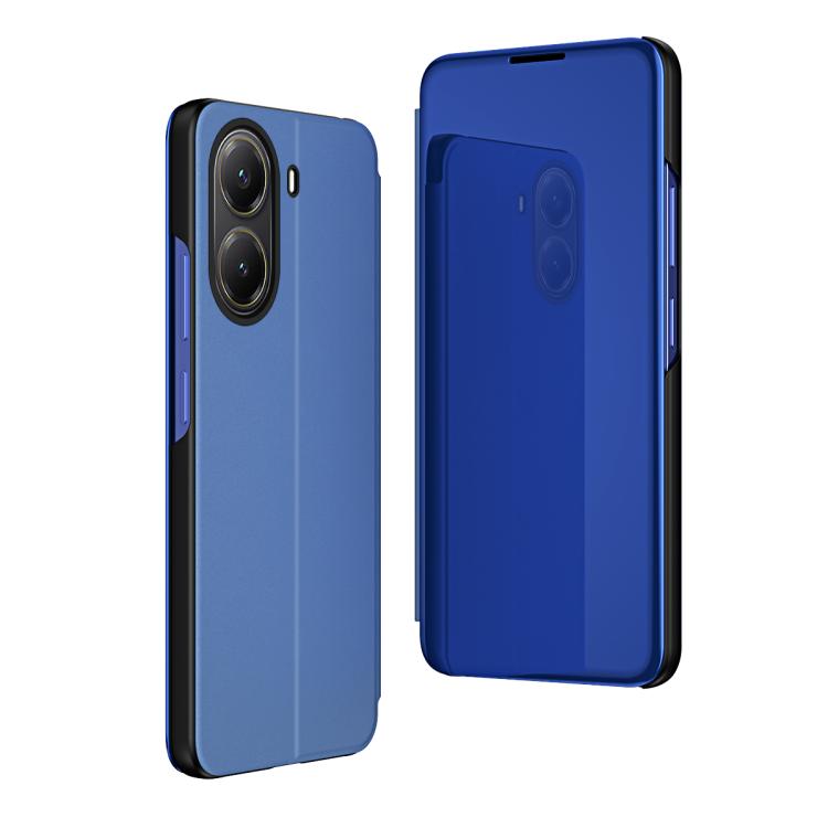 Plated Mirror Horizontal Flip Leather Phone Case with Holder