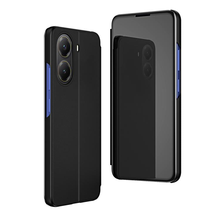 Plated Mirror Horizontal Flip Leather Phone Case with Holder, For Xiaomi 15T, For Redmi Note 14 4G 164.84mm, For Xiaomi  Poco X7 Pro