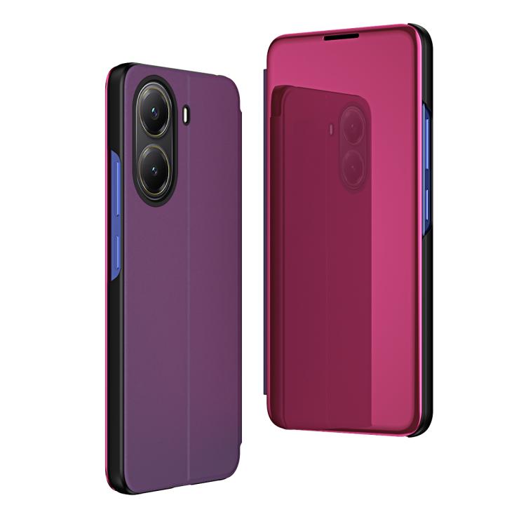 Plated Mirror Horizontal Flip Leather Phone Case with Holder, For Xiaomi 15T, For Redmi Note 14 4G 164.84mm, For Xiaomi  Poco X7 Pro