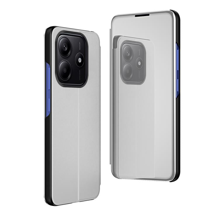 Plated Mirror Horizontal Flip Leather Phone Case with Holder