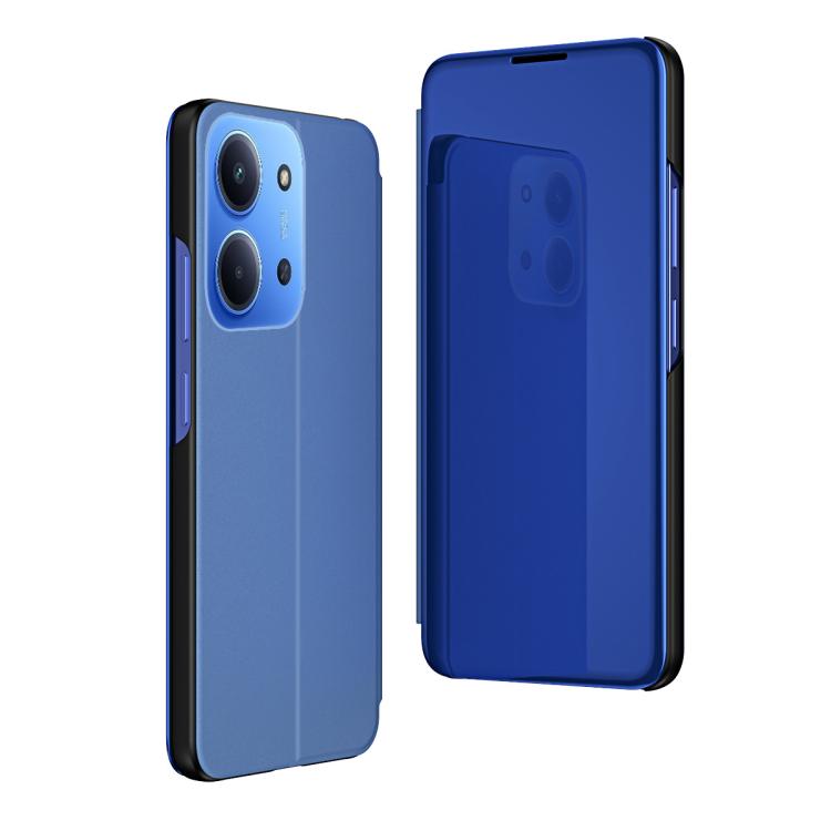 Plated Mirror Horizontal Flip Leather Phone Case with Holder