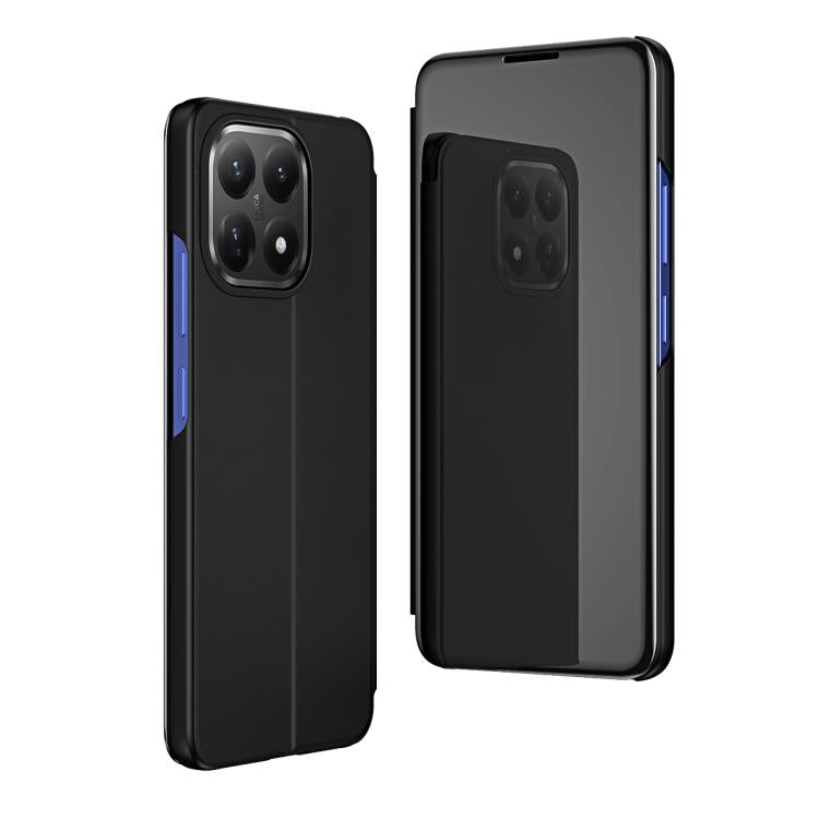 Plated Mirror Horizontal Flip Leather Phone Case with Holder, For Xiaomi 15T, For Redmi Note 14 4G 164.84mm, For Xiaomi  Poco X7 Pro