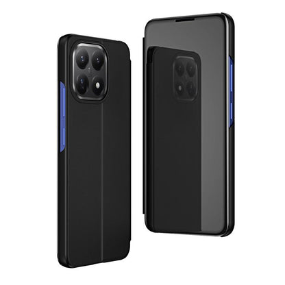 Plated Mirror Horizontal Flip Leather Phone Case with Holder, For Xiaomi 15T, For Redmi Note 14 4G 164.84mm, For Xiaomi  Poco X7 Pro