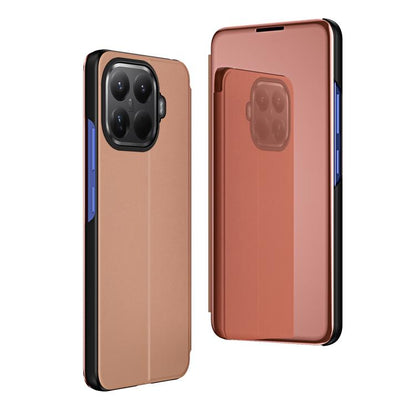 Plated Mirror Horizontal Flip Leather Phone Case with Holder