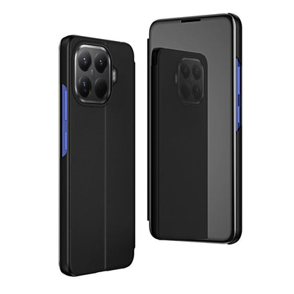 Plated Mirror Horizontal Flip Leather Phone Case with Holder