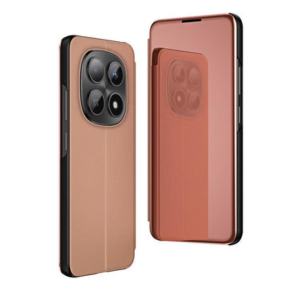 Plated Mirror Horizontal Flip Leather Phone Case with Holder, For Redmi Note 15 Pro+ Global 163.3mm, For Redmi Note 15 4G / 5G Global 164mm, For Redmi Note 15 Pro 5G Global 163.6mm