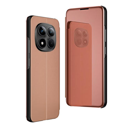 Plated Mirror Horizontal Flip Leather Phone Case with Holder, For Redmi Note 15 Pro+ Global 163.3mm, For Redmi Note 15 4G / 5G Global 164mm, For Redmi Note 15 Pro 5G Global 163.6mm
