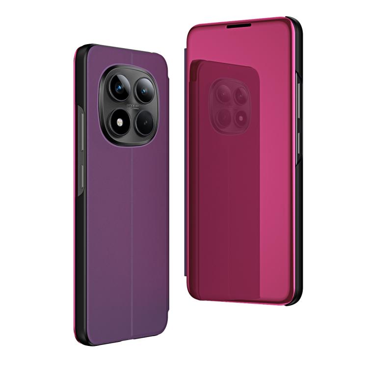 Plated Mirror Horizontal Flip Leather Phone Case with Holder, For Redmi Note 15 Pro+ Global 163.3mm, For Redmi Note 15 4G / 5G Global 164mm, For Redmi Note 15 Pro 5G Global 163.6mm