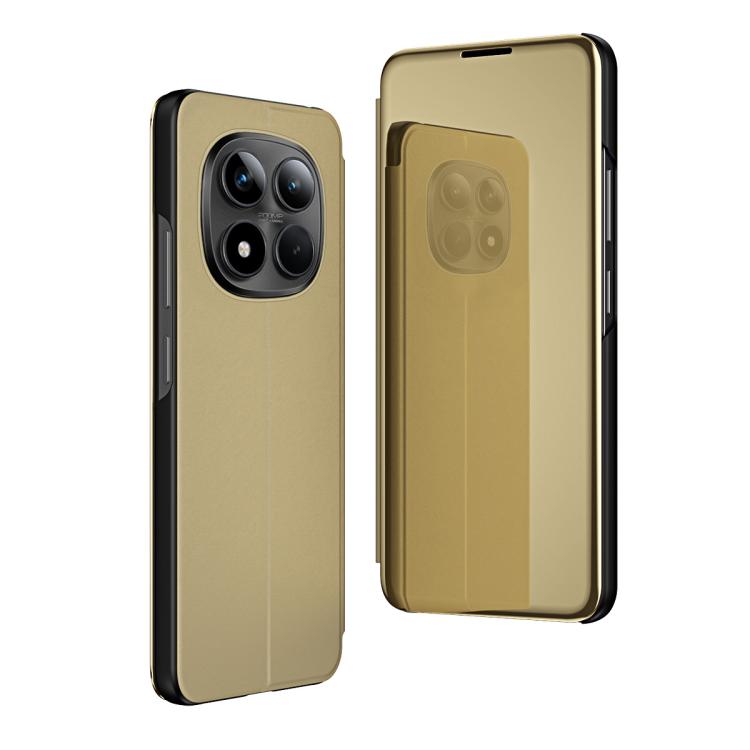 Plated Mirror Horizontal Flip Leather Phone Case with Holder, For Redmi Note 15 Pro+ Global 163.3mm, For Redmi Note 15 4G / 5G Global 164mm, For Redmi Note 15 Pro 5G Global 163.6mm