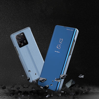 Plated Mirror Horizontal Flip Leather Phone Case with Holder, For Xiaomi Redmi 14C 4G, For Xiaomi Poco F6, For Xiaomi Poco F6 Pro